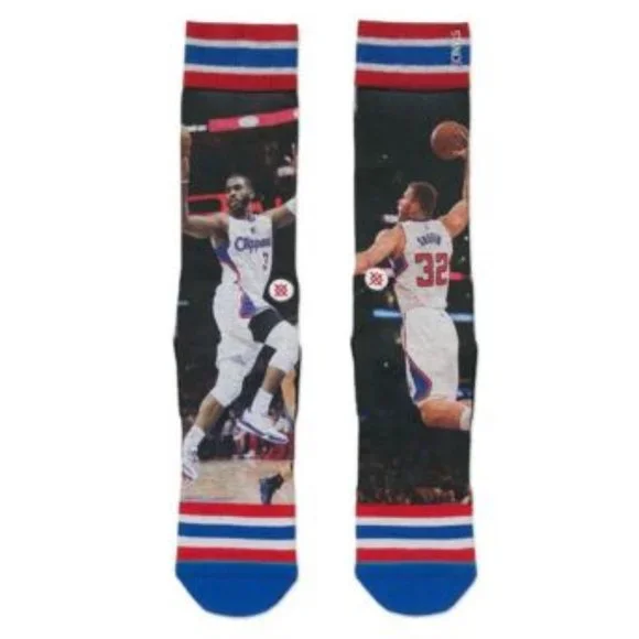 STANCE NBA Future Legends Men's Crew Socks LA Clippers PAUL/GRIFFIN M 6-8.5 NEW - Picture 2 of 7